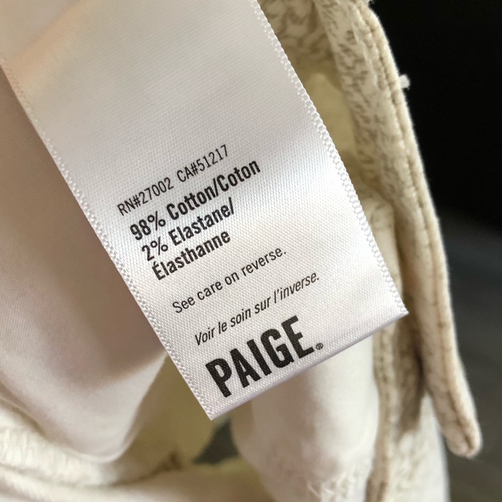 Paige Anthropologie Aideen Denim Mini Skirt, White animal print, snake print•30 - Picture 13 of 15